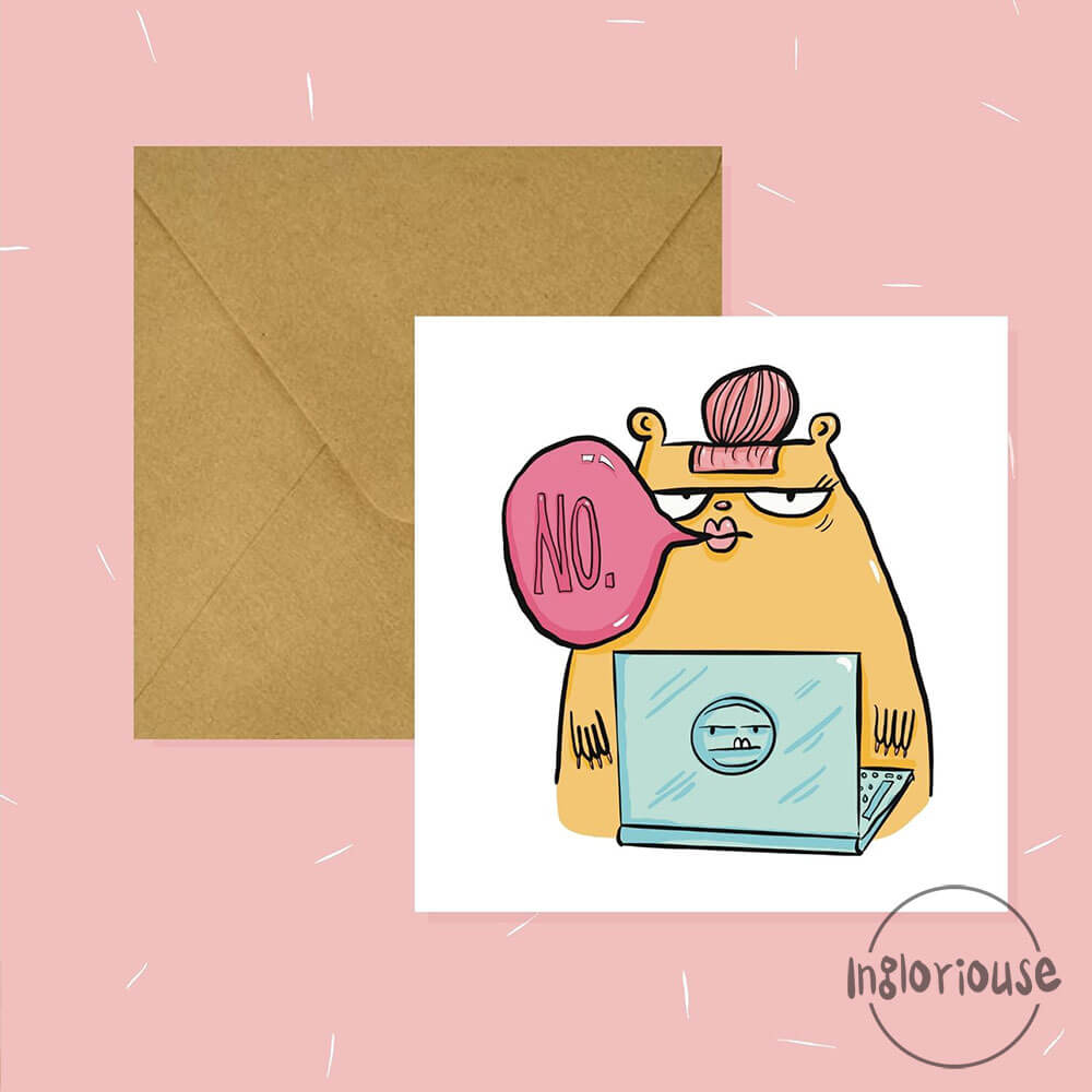 Corporate job greeting card (15x15cm with envelope)