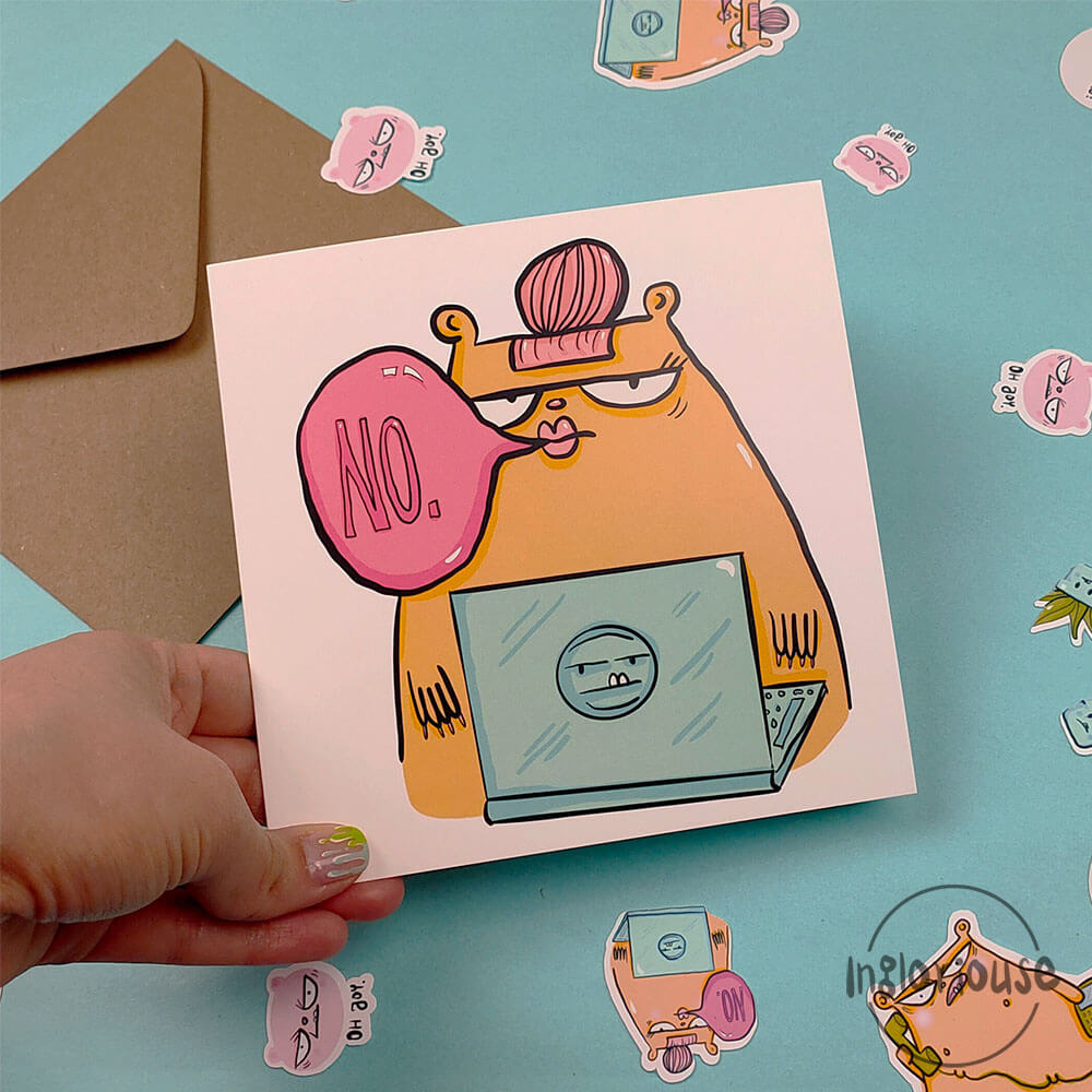 Corporate job greeting card (15x15cm with envelope)