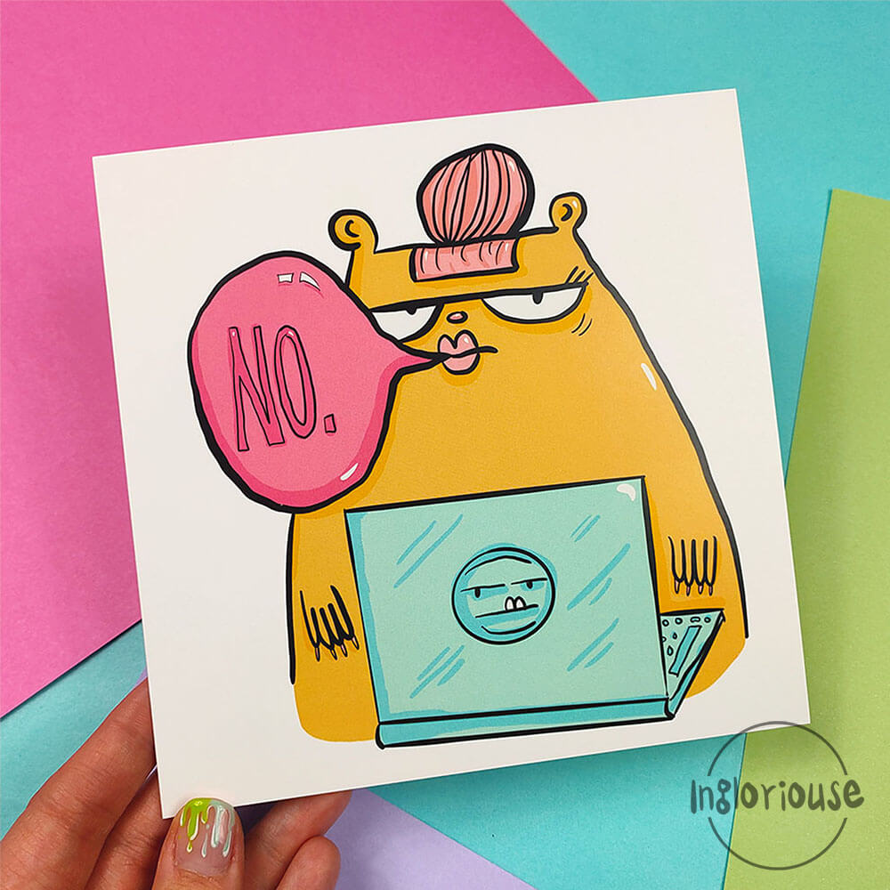Corporate job greeting card (15x15cm with envelope)