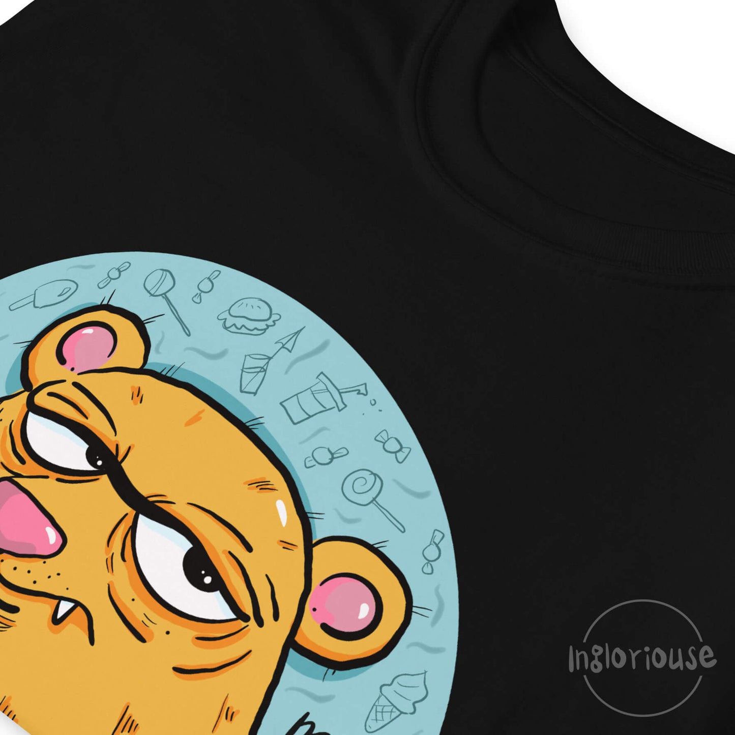 Grumpy T-shirt – Meh bear – Black, Unisex