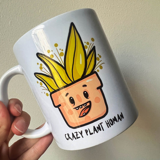 Crazy plant human mug - Happy plant